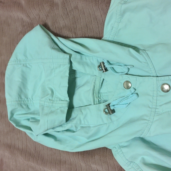 J. Crew hooded zip up, button up long sleeve jacket. Size XS. Good condition - Picture 5 of 9